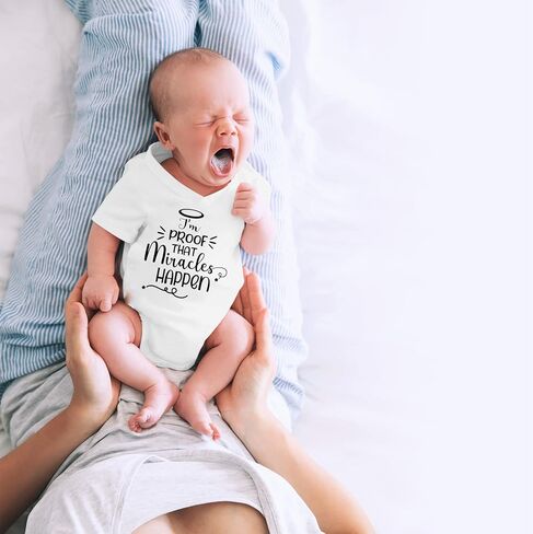 CBTwear I’m Proof That Miracles Happen - Baby Clothes - Funny Newborn Bodysuit Outfits for Boys and Girls in Saudi Arabia