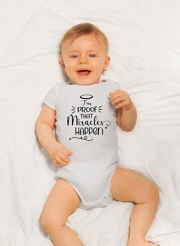 CBTwear I’m Proof That Miracles Happen - Baby Clothes - Funny Newborn Bodysuit Outfits for Boys and Girls in Saudi Arabia