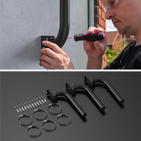 3 Pack Universal Wall/Pole Mounting, Brackets Mount for Outdoor Antennas, Wireless Bridge, AP, Security Camera,TV CB,Weather Station, Outdoor CPE,L Adjustable Bracket for Wall, Eave or Roof Mounting in Kuwait