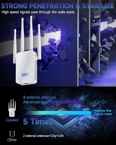 WiFi Router Extender Internet Booster, 15000 Sq.ft Repeater Wireless Amplifier in Saudi Arabia