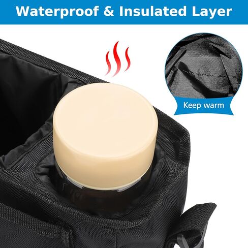 Accmor Universal Stroller Organizer with Insulated Cup Holder and Shoulder Strap, Stroller Bag Caddy Organizer Stroller Accessories for Uppababy, Baby Jogger, Nuna, Doona, Britax Strollers in Kuwait