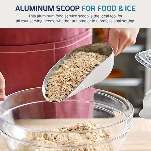 OCS Parts Aluminum 15.25-Inch Food and Ice Scoop | 85-Ounce | Professional Grade Scooper for Ice, Flour, Candy, Sugar, Rice, Popcorn, Coffee, and Beans for Home or Commercial Kitchens in Saudi Arabia