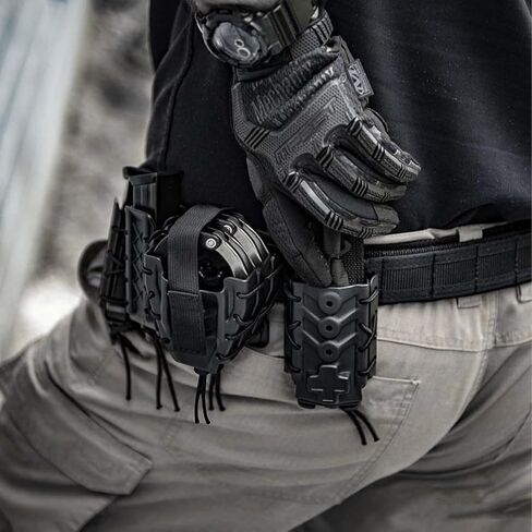 Double Handcuff Holster, Open Top Handcuff Case, Law Enforcement Cuff Pouch for Duty Belt/MOLLE Tactical Vest in Kuwait