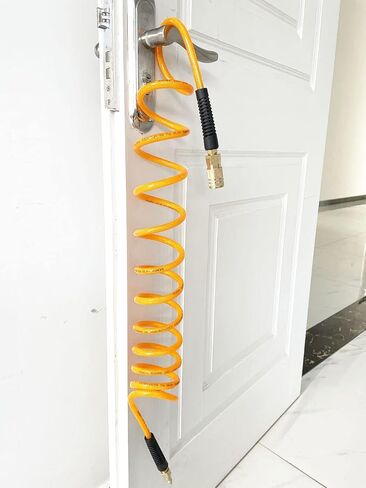 (PU) الارتداد المقوى بالبولي يوريثين 1/4 بوصة معرف (6.3 × 9.8 مم) × 10 قدم، خرطوم هواء 300 رطل لكل بوصة مربعة مع قارنة توصيل سريعة من النحاس الصلب دوارة 1/4 بوصة وقابس، برتقالي (10 بوصات) in Kuwait