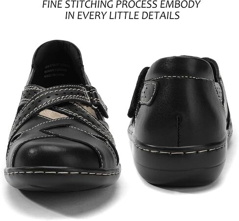 Ahico Women's Classic Leather Loafer Comfort Soft Flats Fashion Casual Leather Sandal Closed Toe Walking Shoes for Daily Working in Saudi Arabia