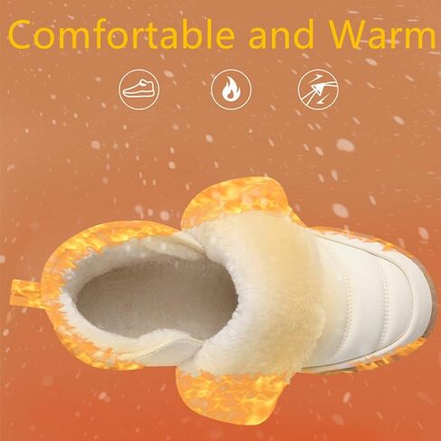 UIKGITP Womens Winter Snow Boots Outdoor Anti Slip Ankle Booties Water Repellency Fur Lined Warm Platform Stylish Fuzzy Youth Women Booties in Saudi Arabia