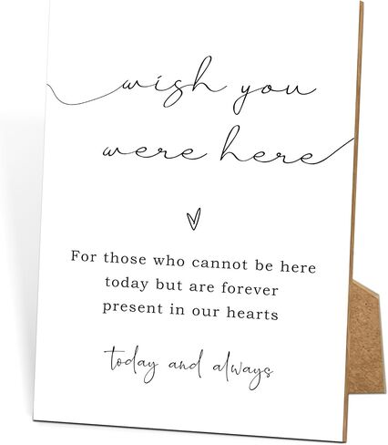 حتى نلتقي مرة أخرى، لافتة تذكارية للزفاف، لافتة طاولة تذكارية بنمط بسيط أسود مقاس 8 × 11 لحفلات الزفاف، وديكورات الزفاف، وديكور طاولة الزفاف، والهدايا التذكارية لفقدان أحبائك -4 in Kuwait