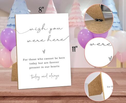 حتى نلتقي مرة أخرى، لافتة تذكارية للزفاف، لافتة طاولة تذكارية بنمط بسيط أسود مقاس 8 × 11 لحفلات الزفاف، وديكورات الزفاف، وديكور طاولة الزفاف، والهدايا التذكارية لفقدان أحبائك -4 in Kuwait