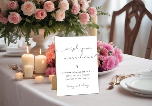 حتى نلتقي مرة أخرى، لافتة تذكارية للزفاف، لافتة طاولة تذكارية بنمط بسيط أسود مقاس 8 × 11 لحفلات الزفاف، وديكورات الزفاف، وديكور طاولة الزفاف، والهدايا التذكارية لفقدان أحبائك -4 in Kuwait