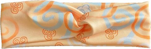 Soft stretchy knotted headband 4 elements fire water earth air, Julie Ng Studio handmade, fire nation, water tribe, earth kingdom, air nomad avatar anime cosplay hair tie (water) in Saudi Arabia