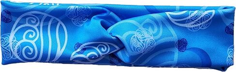 Soft stretchy knotted headband 4 elements fire water earth air, Julie Ng Studio handmade, fire nation, water tribe, earth kingdom, air nomad avatar anime cosplay hair tie (water) in Saudi Arabia