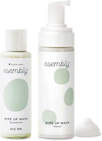 Esembly Wipe Ups, Organic Cotton Reusable Baby Wipes, Soft and Sturdy Washable Cloth Diaper Wipes, One Size, 12-pk in Saudi Arabia