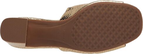 Aerosoles Women's Entree Heeled Sandal, Gold Snake Embossed, 8 in Saudi Arabia