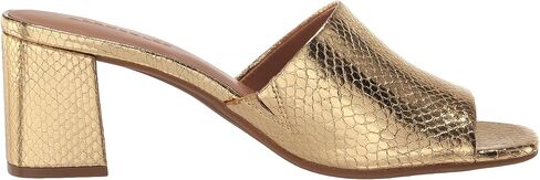 Aerosoles Women's Entree Heeled Sandal, Gold Snake Embossed, 8 in Saudi Arabia