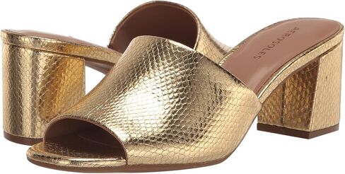 Aerosoles Women's Entree Heeled Sandal, Gold Snake Embossed, 8 in Saudi Arabia