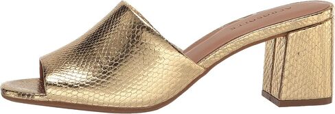 Aerosoles Women's Entree Heeled Sandal, Gold Snake Embossed, 8 in Saudi Arabia