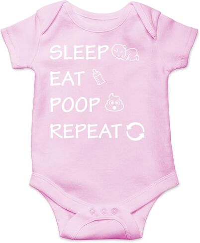 CBTwear Eat, Poop, Repeat - Baby Clothes - Funny Newborn Bodysuit Outfits for Boys and Girls in Kuwait
