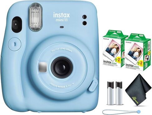 FUJIFILM INSTAX Mini 11 Instant Camera Bundle with Fuji INSTAX Mini Instant Film- 40 Photo Sheets Bundle Ideal Gift for Kids, Teenage Girl & Adults (Blue) in Saudi Arabia