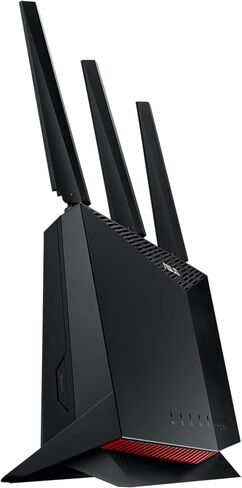 ASUS RT-AX86U (AX5700) راوتر ألعاب ثنائي النطاق WiFi 6 قابل للتمديد، منفذ 2.5 جيجا، منفذ ألعاب، وضع ألعاب الهاتف المحمول، إعادة توجيه المنفذ، أمان شبكة بدون اشتراك، حماية فورية، VPN، متوافق مع AiMesh in Kuwait