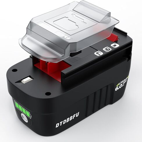 بلاك اند ديكر HPB18 6.0Ah 18V بطارية ليثيوم أيون بديلة لبلاك اند ديكر 18V HPB18 244760-00 A1718 FS18FL FSB18 Firestorm أدوات كهربائية لاسلكية بطارية ليثيوم مع حافظة واقية in Saudi Arabia