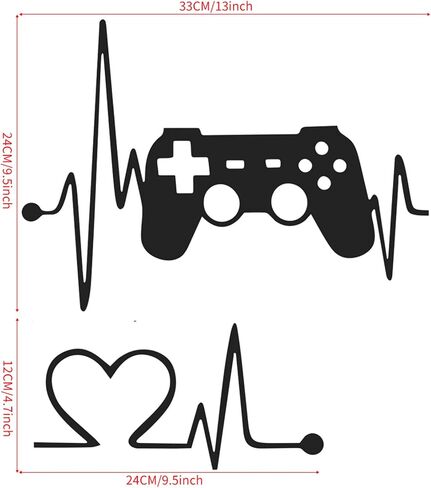 Gamer Wall Decals-Video Gamer Wall Decor Peel & Stick Game for Nursery Kids Room, Game Stickers Boy Room Decorations for Bedroom 12 in Saudi Arabia