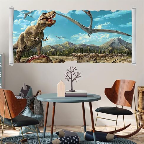 Tyrannosaurus Rex Dinosaur 3D Wall Stickers, sacinora Jurassic Park Wall Decals Removable Vinyl Peel and Stick for Kids Boy Nursery Living Room Bedroom Children's Room Playroom Art Decorations in Saudi Arabia