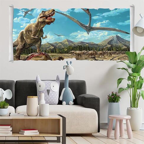 Tyrannosaurus Rex Dinosaur 3D Wall Stickers, sacinora Jurassic Park Wall Decals Removable Vinyl Peel and Stick for Kids Boy Nursery Living Room Bedroom Children's Room Playroom Art Decorations in Saudi Arabia