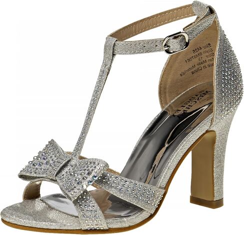 Josmo Girls Open Toe Ankle T Straps - High Heels Block Chunky Sandals (Big Kids - Adults) in Saudi Arabia