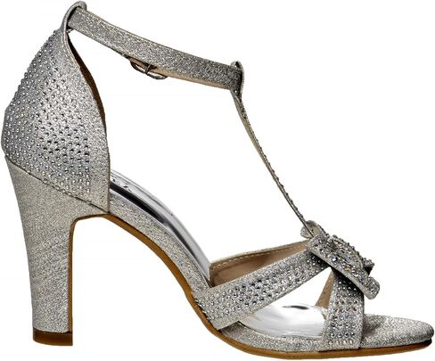Josmo Girls Open Toe Ankle T Straps - High Heels Block Chunky Sandals (Big Kids - Adults) in Saudi Arabia