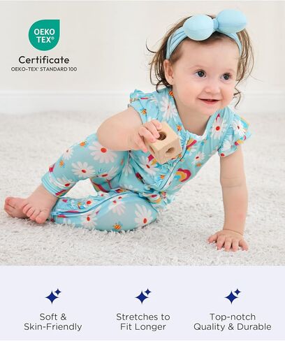 Baby Girl Bamboo Viscose Ruffle Romper Zipper Jumpsuit, Footless, Cap Sleeve Infant Clothes in Kuwait