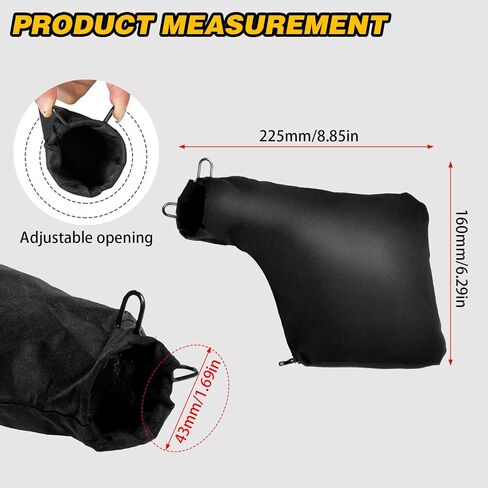 Dust Bag for Miter Saw 255 Model, Adjustable Bracket Size Dust Collector Bags with Zipper (2) in Saudi Arabia