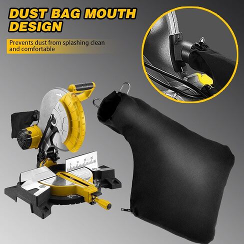 Dust Bag for Miter Saw 255 Model, Adjustable Bracket Size Dust Collector Bags with Zipper (2) in Saudi Arabia