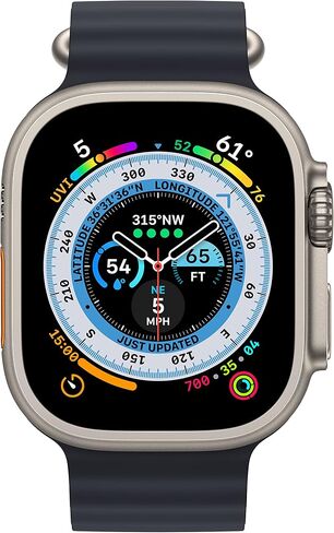 Apple Watch Ultra [GPS + Cellular 49mm] Titanium Case with White Ocean Band, One Size (Renewed Premium) in Saudi Arabia