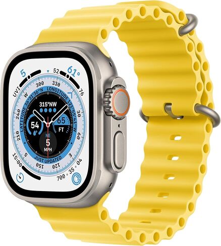 Apple Watch Ultra [GPS + Cellular 49mm] Titanium Case with White Ocean Band, One Size (Renewed Premium) in Saudi Arabia