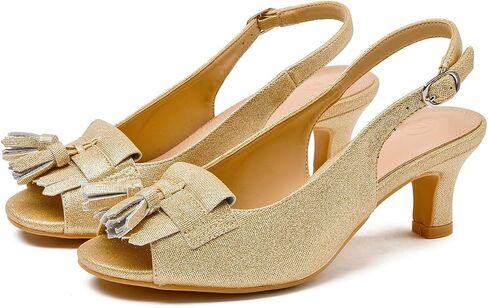 kkdom Women Comfort Tassels Fish Mouth Fashion Kitten Heels Pump Shoes in Saudi Arabia