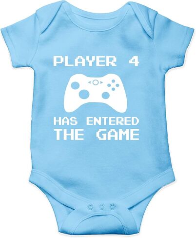 AW Fashions Player 4 Has Entered The Game Baby Bodysuit Funny Cute Romper Clothing for Newborn Boys Girls in Kuwait