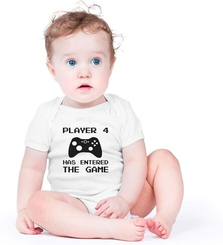 AW Fashions Player 4 Has Entered The Game Baby Bodysuit Funny Cute Romper Clothing for Newborn Boys Girls in Kuwait