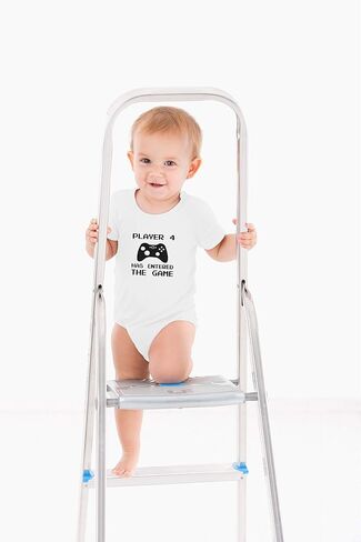 AW Fashions Player 4 Has Entered The Game Baby Bodysuit Funny Cute Romper Clothing for Newborn Boys Girls in Kuwait