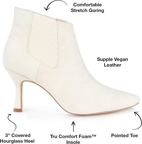 Journee Womens Elitta Tru Comfort Foam Pull On Stiletto Booties in Kuwait