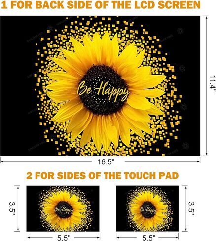 DINKY Laptop Skin Sticker Decal, 16" 16.5" 17" 17.3 inch Laptop Universal Reusable Vinyl Skin Stickers Art Cover Decal Notebook PC Personalized Protector (Sunset) in Saudi Arabia