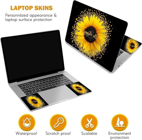 DINKY Laptop Skin Sticker Decal, 16" 16.5" 17" 17.3 inch Laptop Universal Reusable Vinyl Skin Stickers Art Cover Decal Notebook PC Personalized Protector (Sunset) in Saudi Arabia