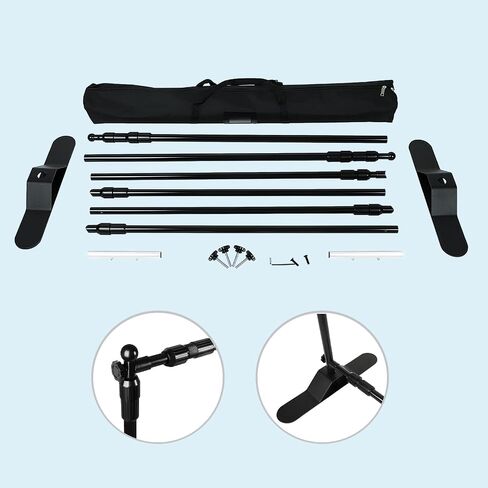 Backdrop Banner Stand Adjustable 10x8FT – Heavy Duty Background Support System Kit with Carrying Bag, Adjustable Photography Studio Photo Backdrop Stand for Events, Studios, and Photoshoots in Saudi Arabia