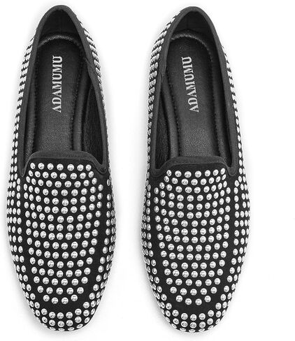 ADAMUMU Rhinestone Flats for Women Sparkly Crystals Ballerina Shoes Crystals Sparkly Mary Jane Flats Round Toe Buckle Strap Design Comfortable and Non Slip Sole Flat for Daily Wear and Work in Kuwait