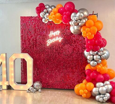 الفضة لامع جدار backdorp لامع الجدار خلفية لوحات الحائط الفضية 24pcs مربع الترتر لامع الجدار خلفية الديكور لحفلة عيد ميلاد، الزفاف، الذكرى السنوية in Kuwait