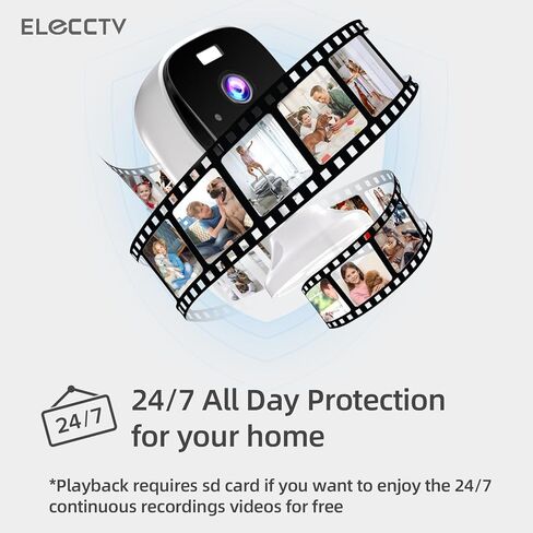 كاميرات 2K QHD 4MP لأمن المنزل واي فاي لاسلكي داخلي، مستشعر حركة، كاميرا تسجيل مستمر للغرفة، صوت ثنائي الاتجاه، مساعد Alexa&Google - T1 3PACK in Kuwait