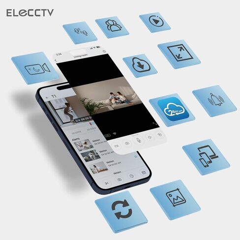 كاميرات 2K QHD 4MP لأمن المنزل واي فاي لاسلكي داخلي، مستشعر حركة، كاميرا تسجيل مستمر للغرفة، صوت ثنائي الاتجاه، مساعد Alexa&Google - T1 3PACK in Kuwait