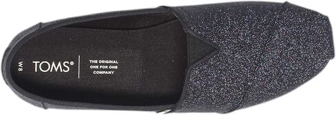 TOMS Womens Alpargata 3.0 Glitter سهل الارتداء كاجوال - أزرق - مقاس 7.5 B in Kuwait