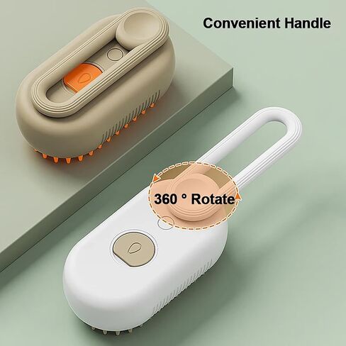 3-in-1 Self-Cleaning Grooming Tool: Steam Massage Brush for Pet Hair Removal, Suitable for Cats and Dogs in Saudi Arabia
