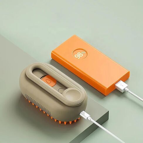 3-in-1 Self-Cleaning Grooming Tool: Steam Massage Brush for Pet Hair Removal, Suitable for Cats and Dogs in Saudi Arabia