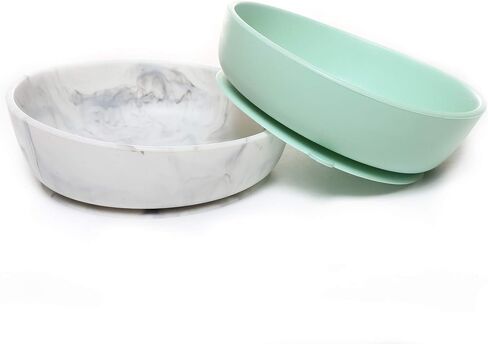 Silicone Baby Bowl with Suction Base for Feeding Babies 6+ Months and Toddlers, Mess-Free Eating, Unbreakable, Non-Toxic, Stylish, Dishwasher & Microwave Safe, Shower Gift in Kuwait